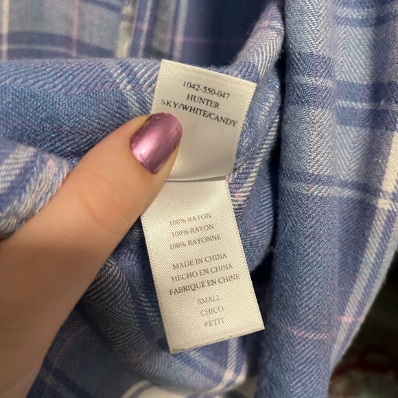 Rails Hunter Plaid Long Sleeve Button Down Shirt in Sky/White/Candy - Picture 3 of 5